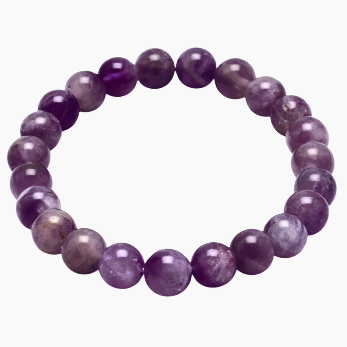Amethyst Bead Stretch Bracelet
