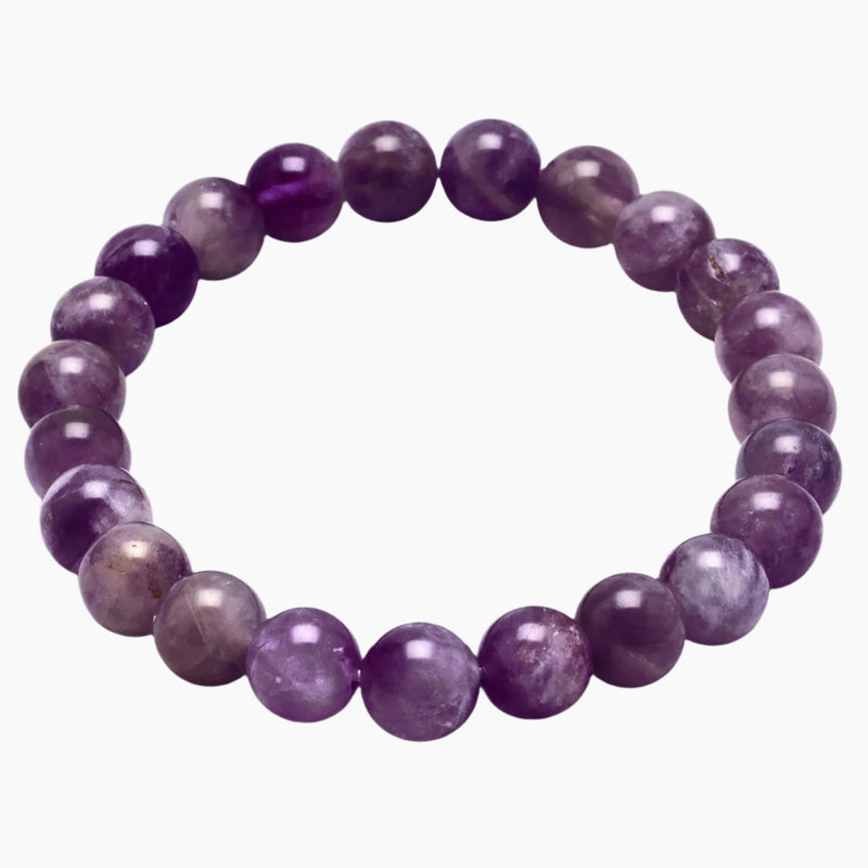 Amethyst Bead Stretch Bracelet