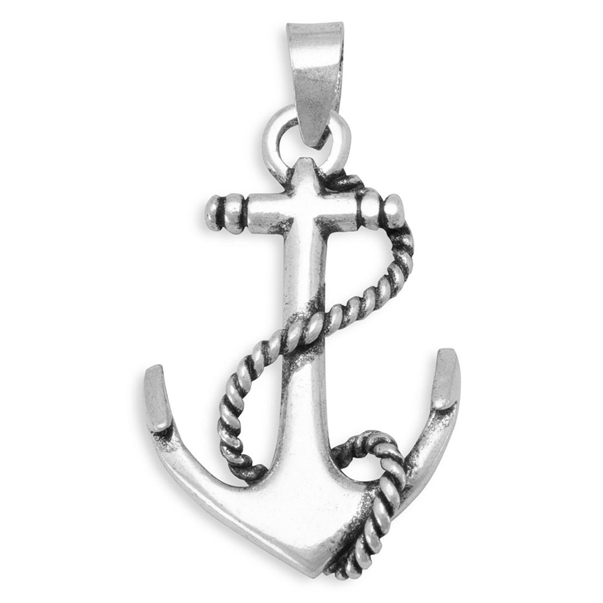 Anchor with Rope Pendant