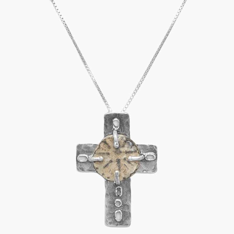 Ancient Coin Cross Necklace