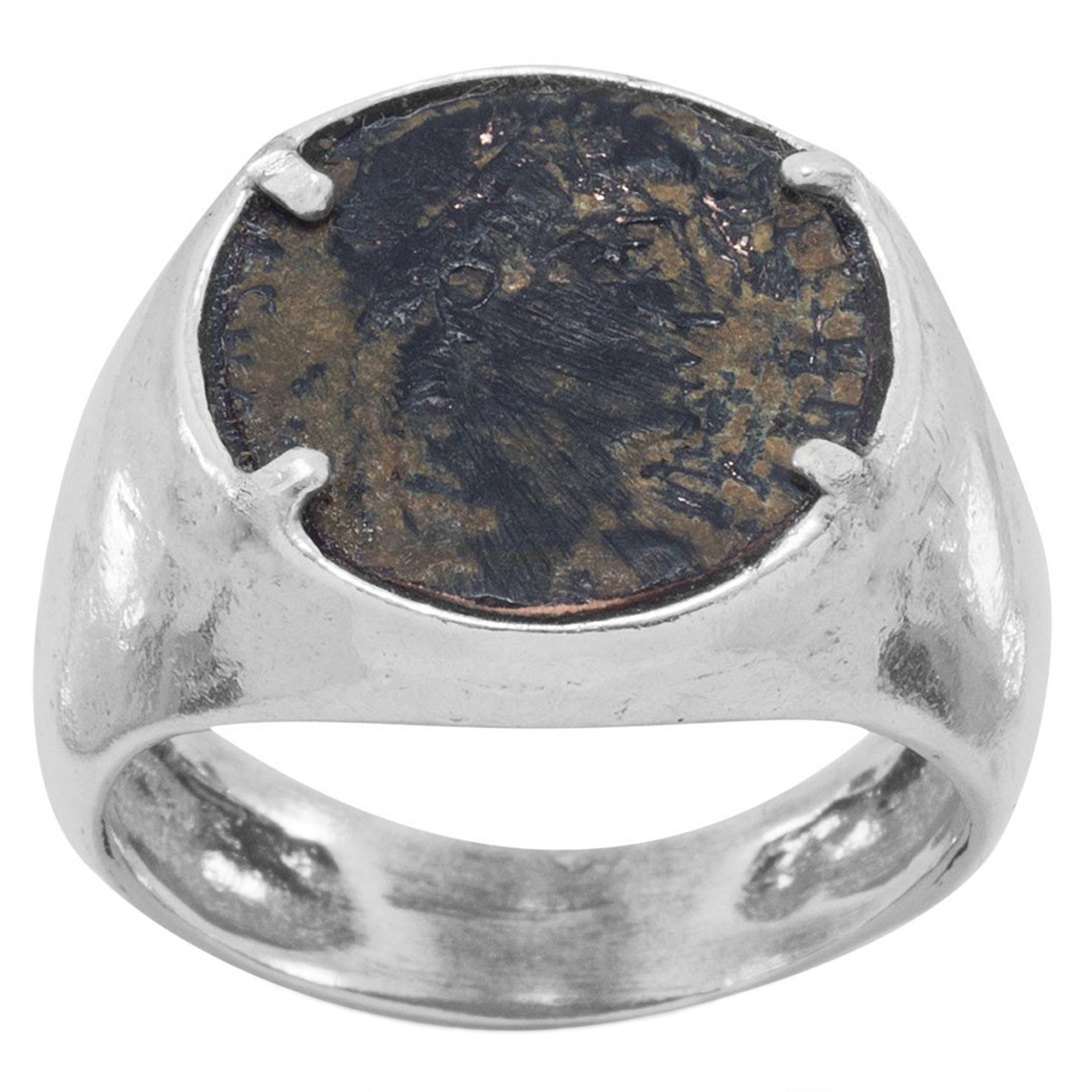 Ancient Roman Bronze Coin Ring