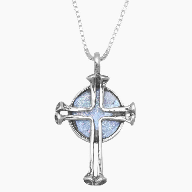 Ancient Roman Glass Cross Necklace
