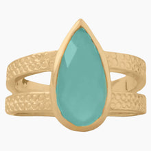 Aqua Hydro Glass Gold Ring
