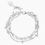 Aquamarine and Freshwater Pearl Bracelet