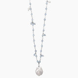 Aquamarine and Freshwater Pearl Necklace