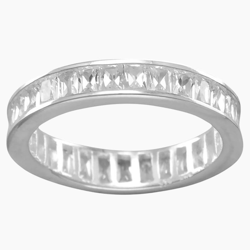 Baguette Style Zirconia Eternity Ring