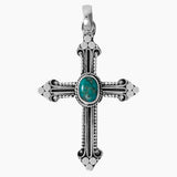 Bali Design Turquoise Cross Pendant