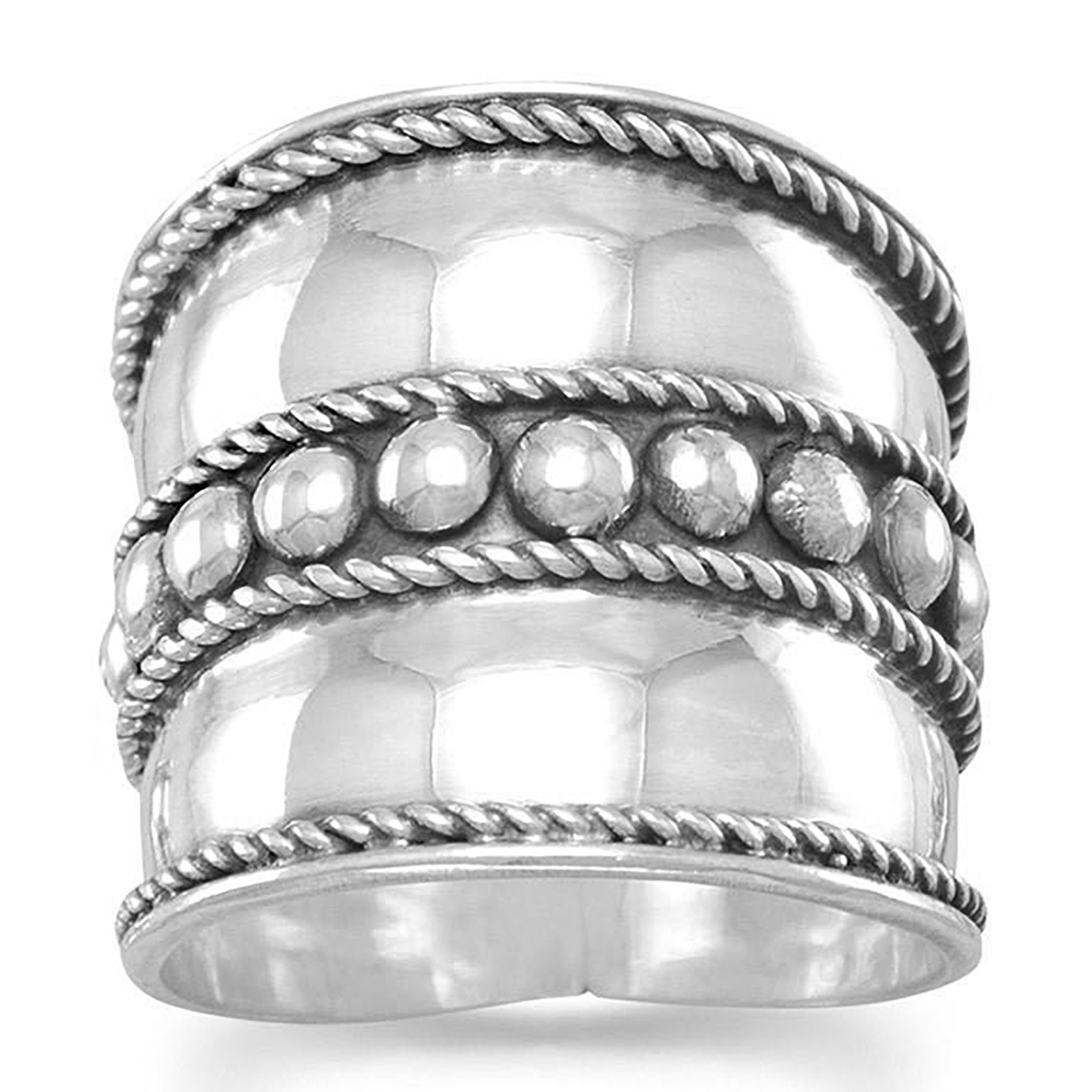 Bali Design Wide Band Ring