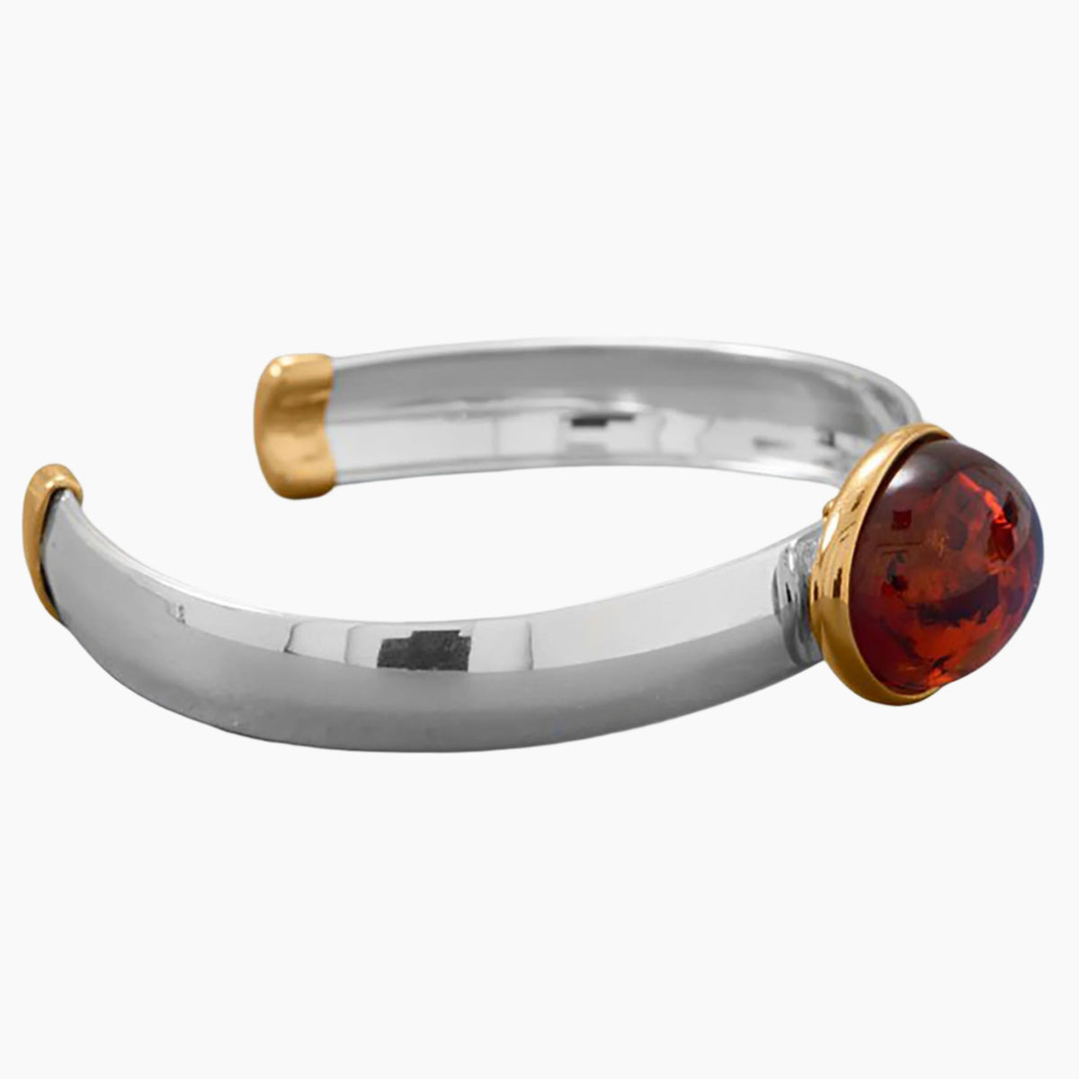 Baltic Amber Flex Cuff Bracelet Side
