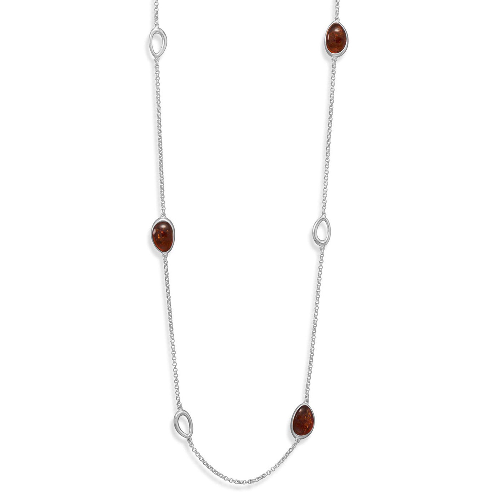 Baltic Amber Link Necklace