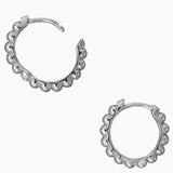Bead Design Hoop Earrings