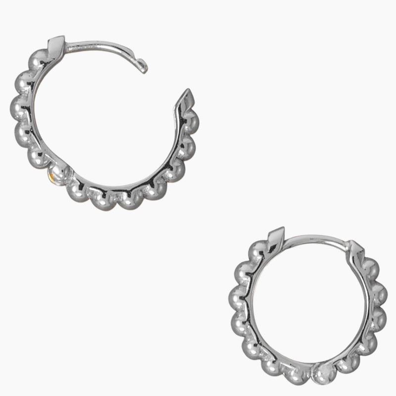 Bead Design Hoop Earrings