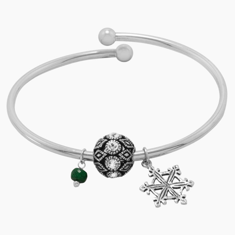 Bead End Flexible Bangle Bracelet Example