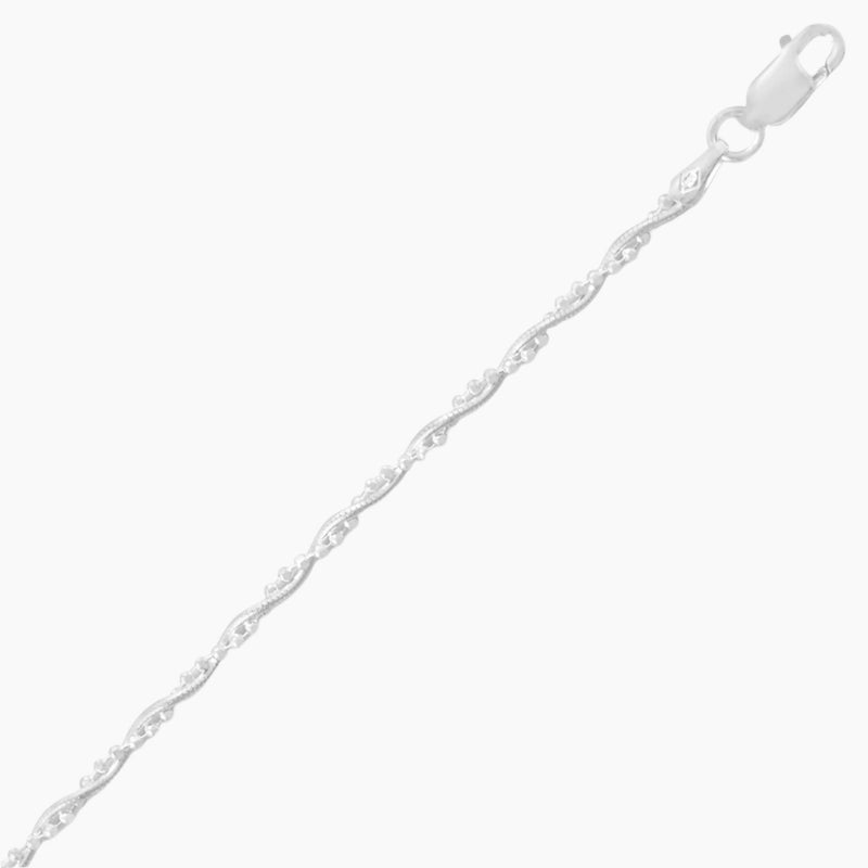 Bead Twist Snake Chain Bracelet
