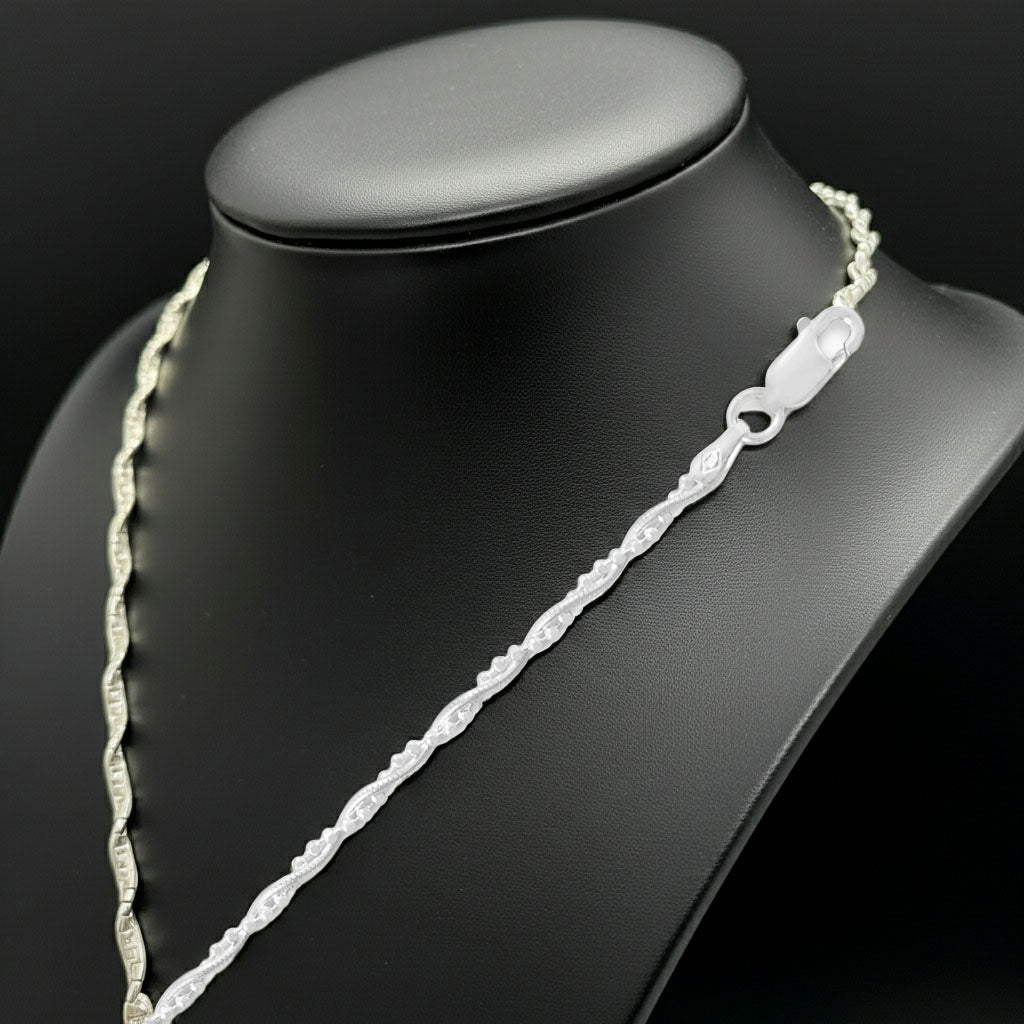 Bead Twist Snake Chain - 2mm Clasp View