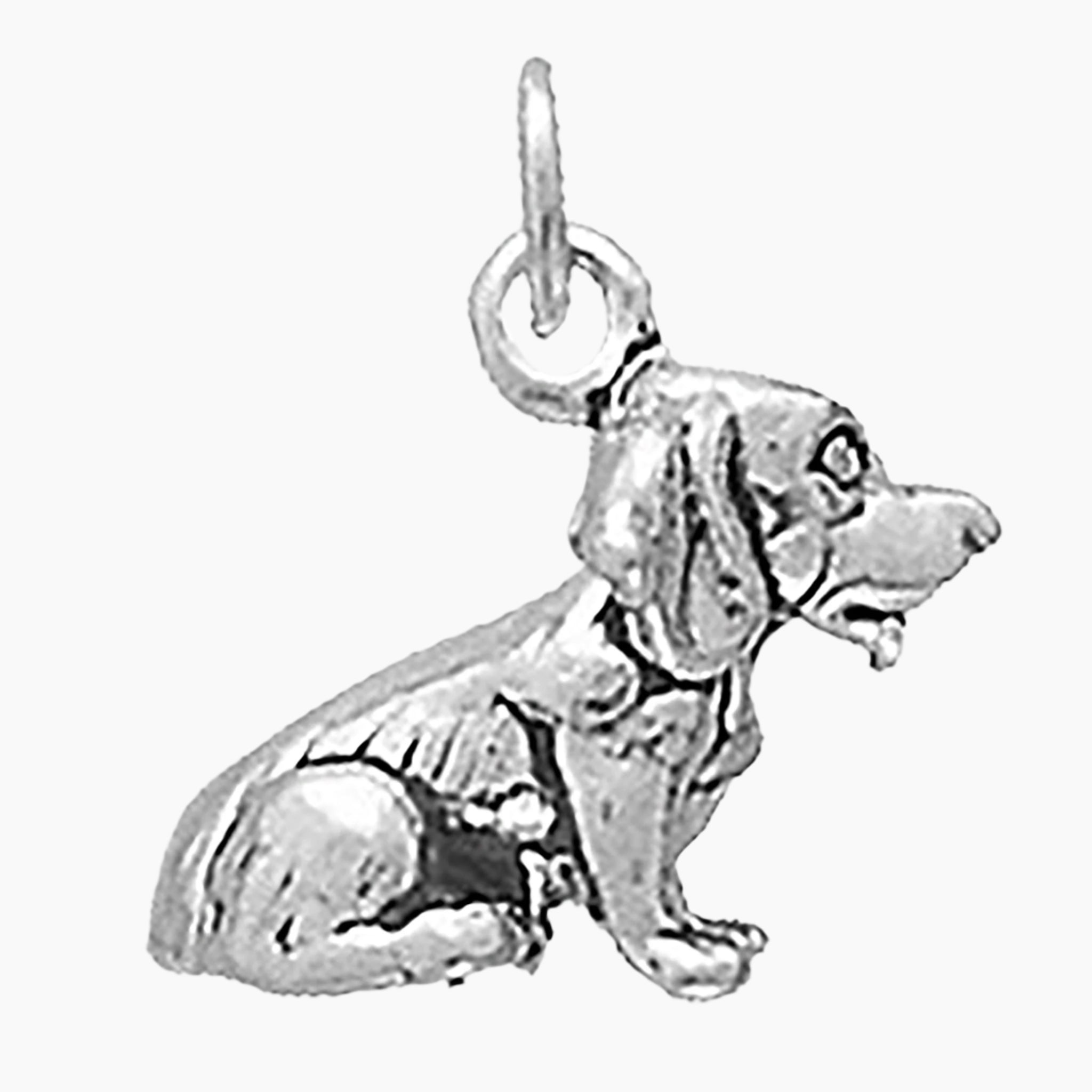 Beaming Beagle Dog Charm