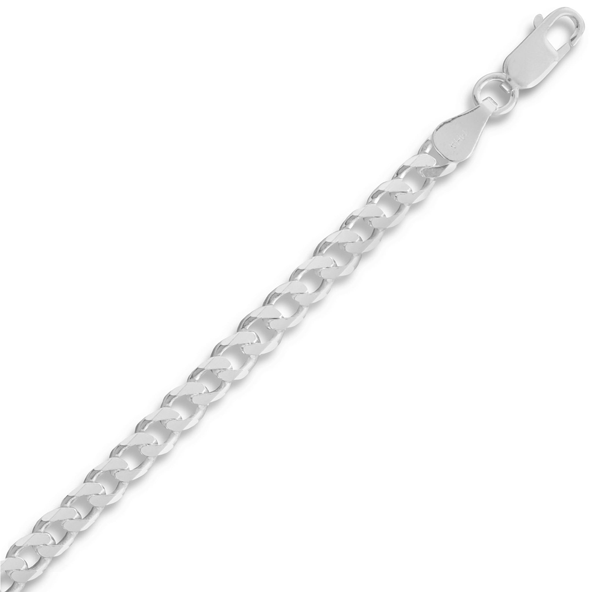 Beveled Curb Chain Bracelet - 4.4mm