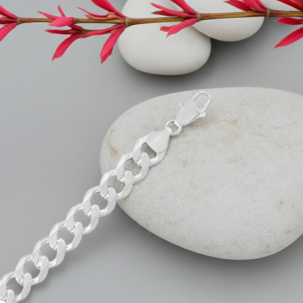 Beveled Curb Chain Bracelet - 8.3mm Example