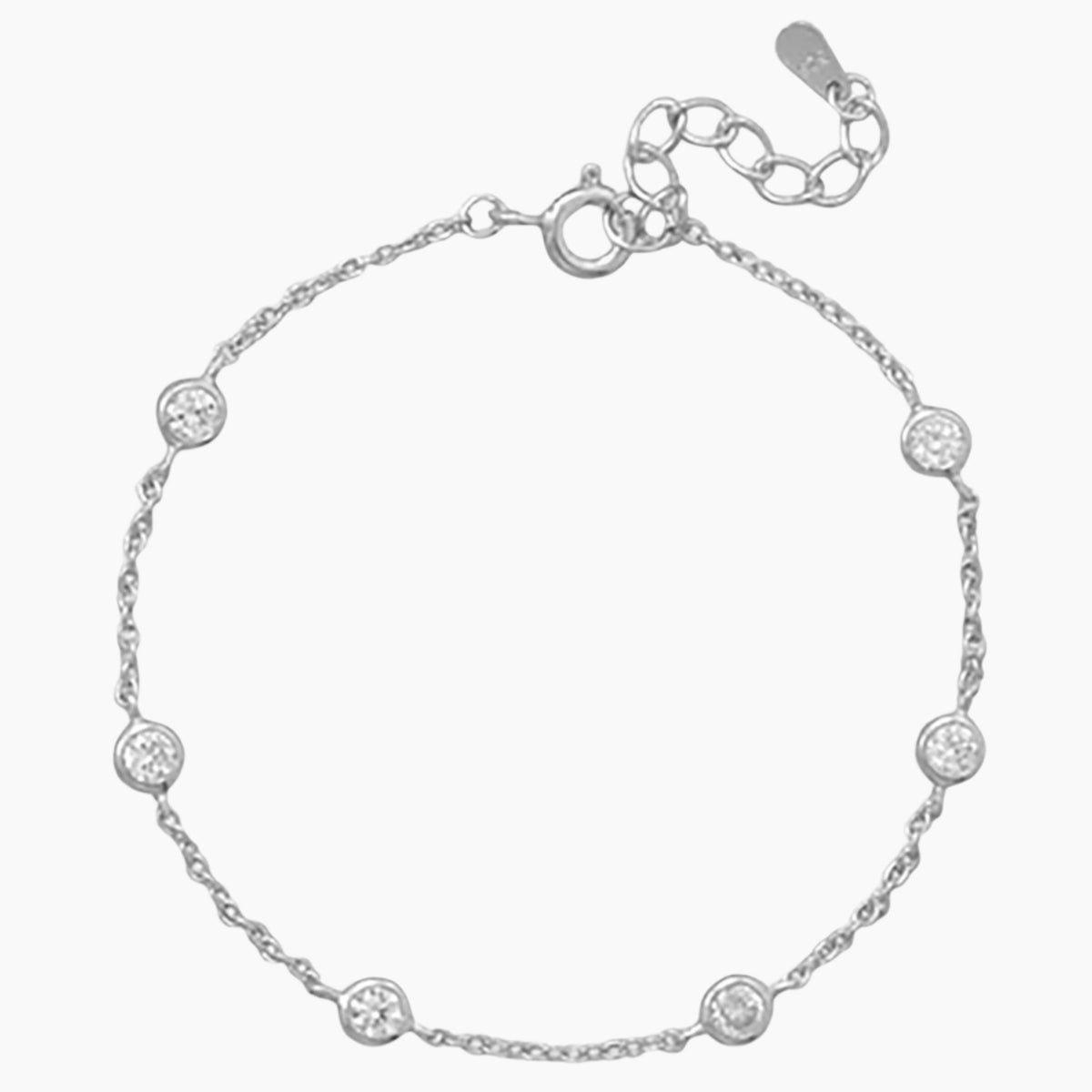 Bezel Set Cubic Zirconia Bracelet