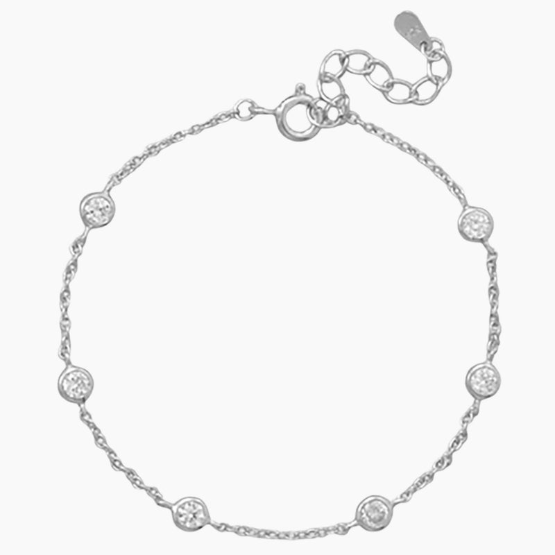 Bezel Set Cubic Zirconia Bracelet