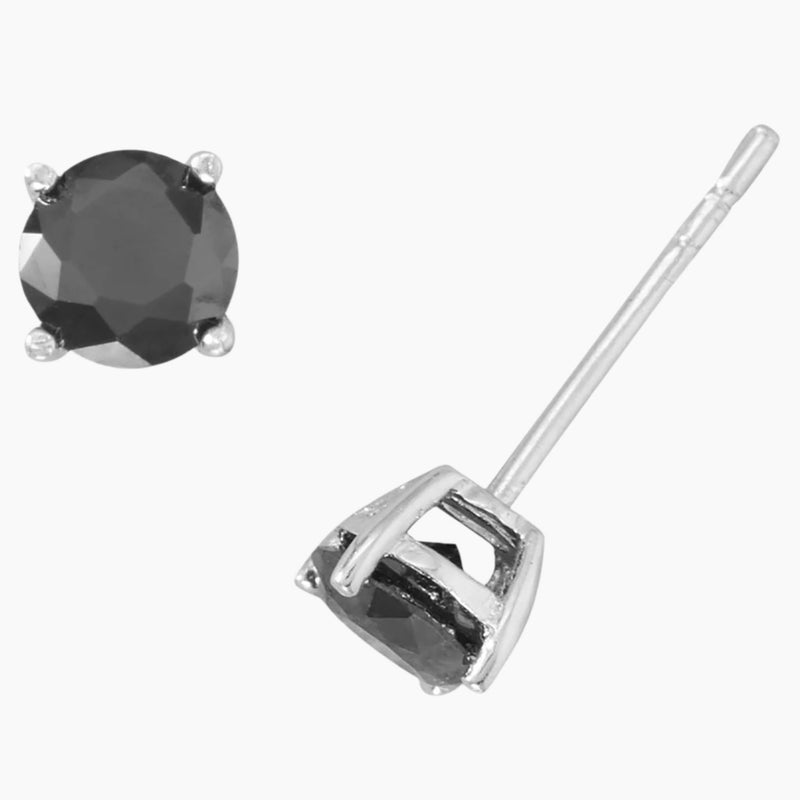 Black Cubic Zirconia Stud Earrings