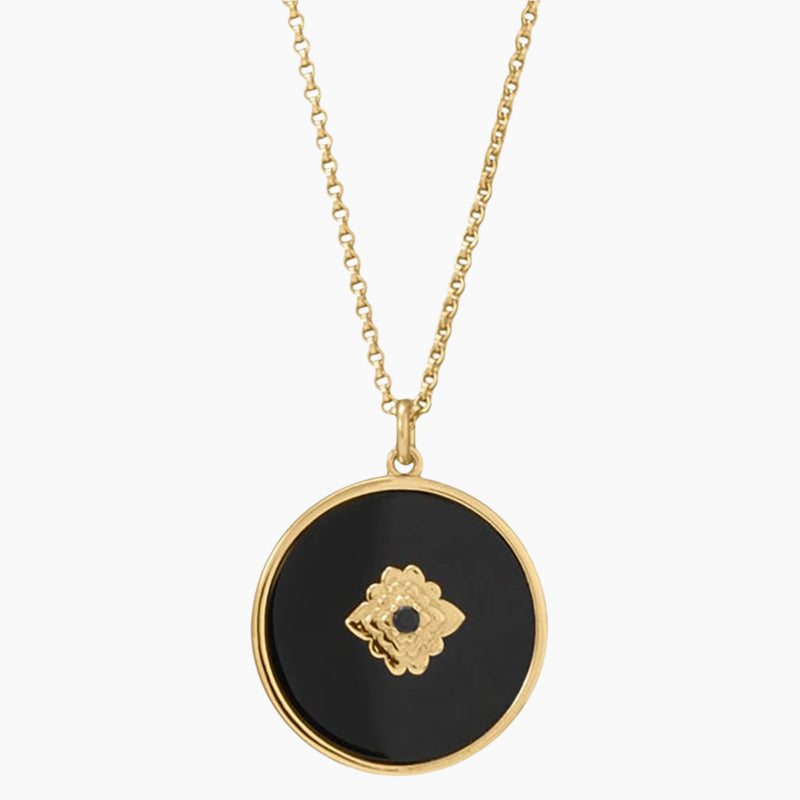 Black Onyx and Pearl Reversible Necklace