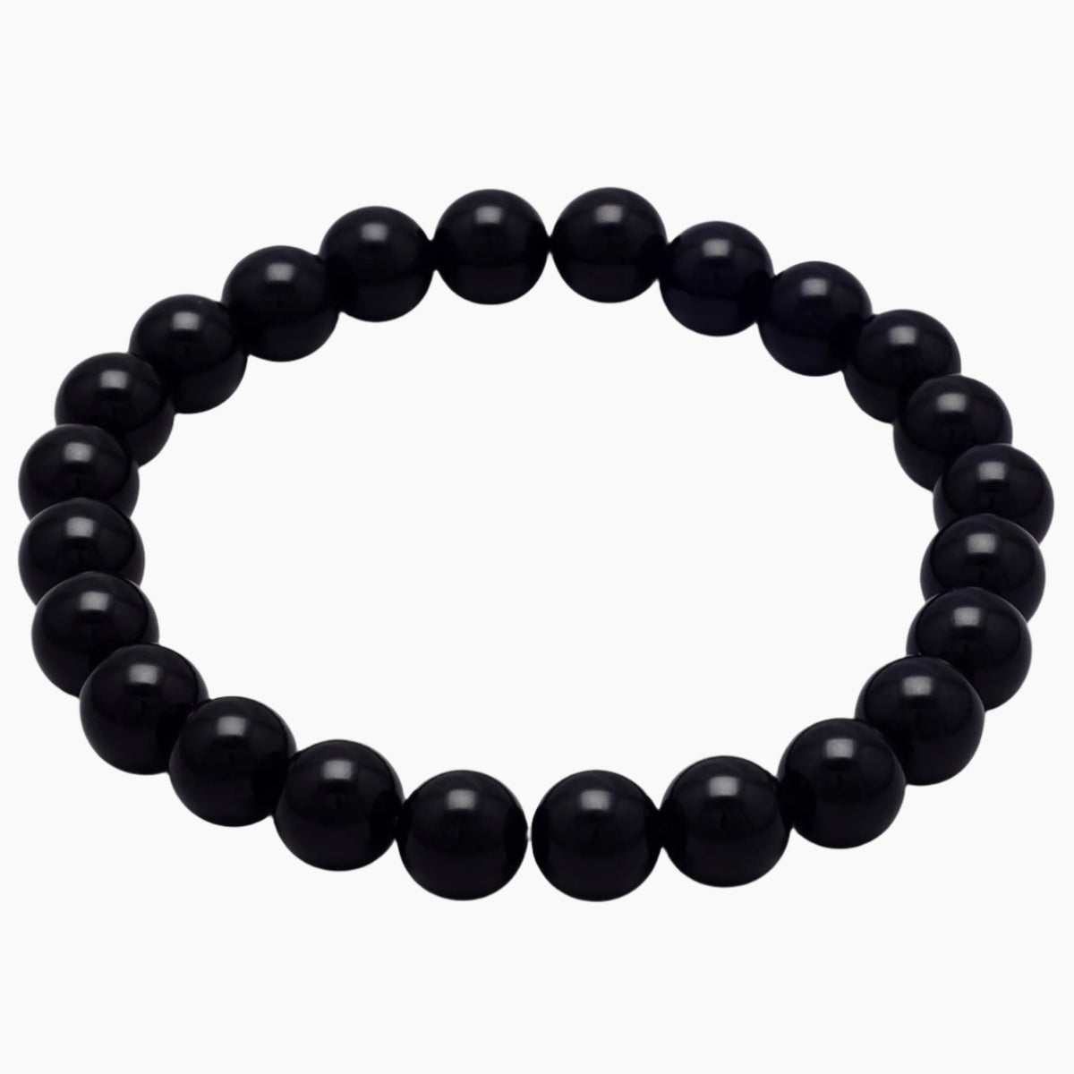 Black Onyx Bead Stretch Bracelet