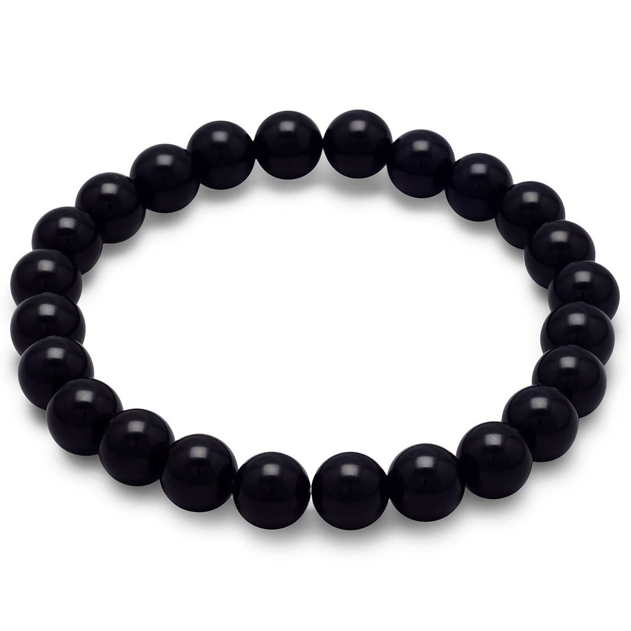 Black Onyx Bead Stretch Bracelet