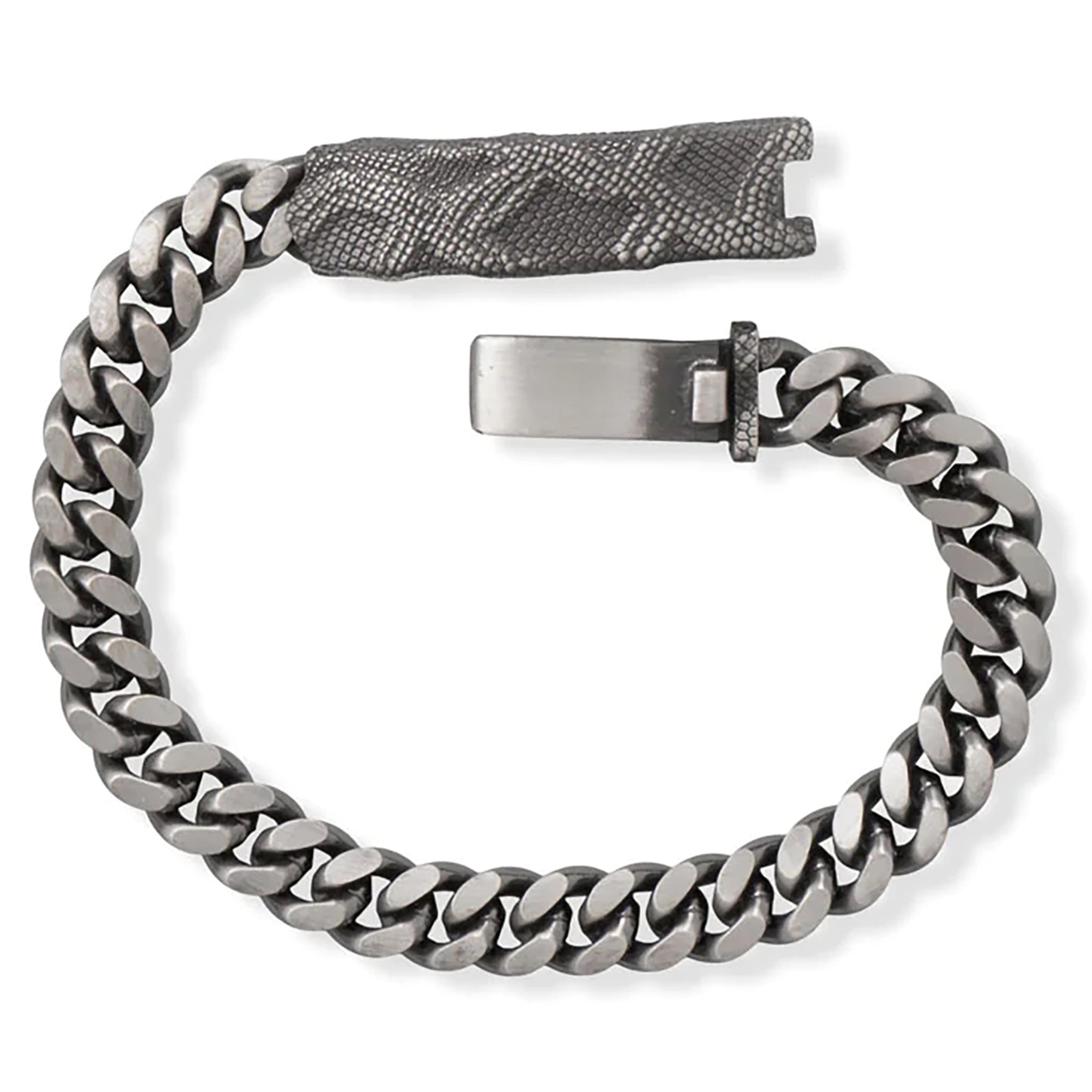 Black Ruthenium Snakeskin Bracelet