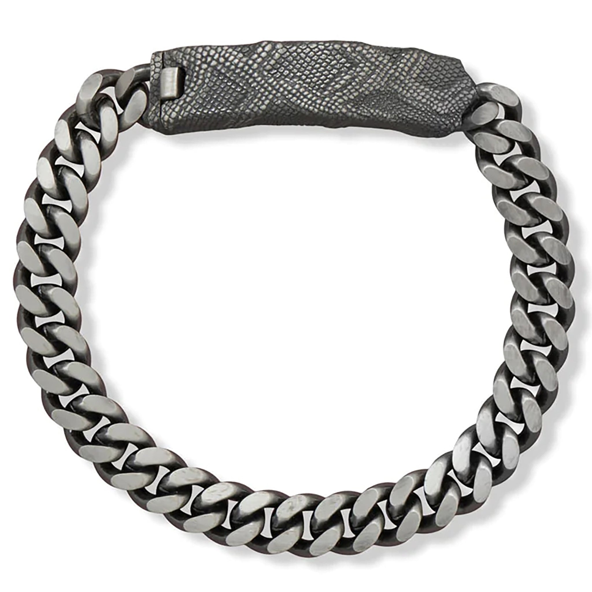 Black Ruthenium Snakeskin Bracelet