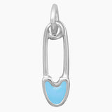 Blue Enamel Safety Pin Charm