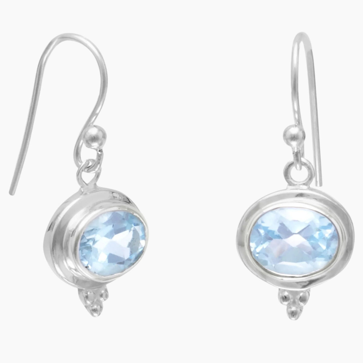 Blue Topaz Drop Earrings