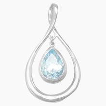 Blue Topaz Drop Pendant