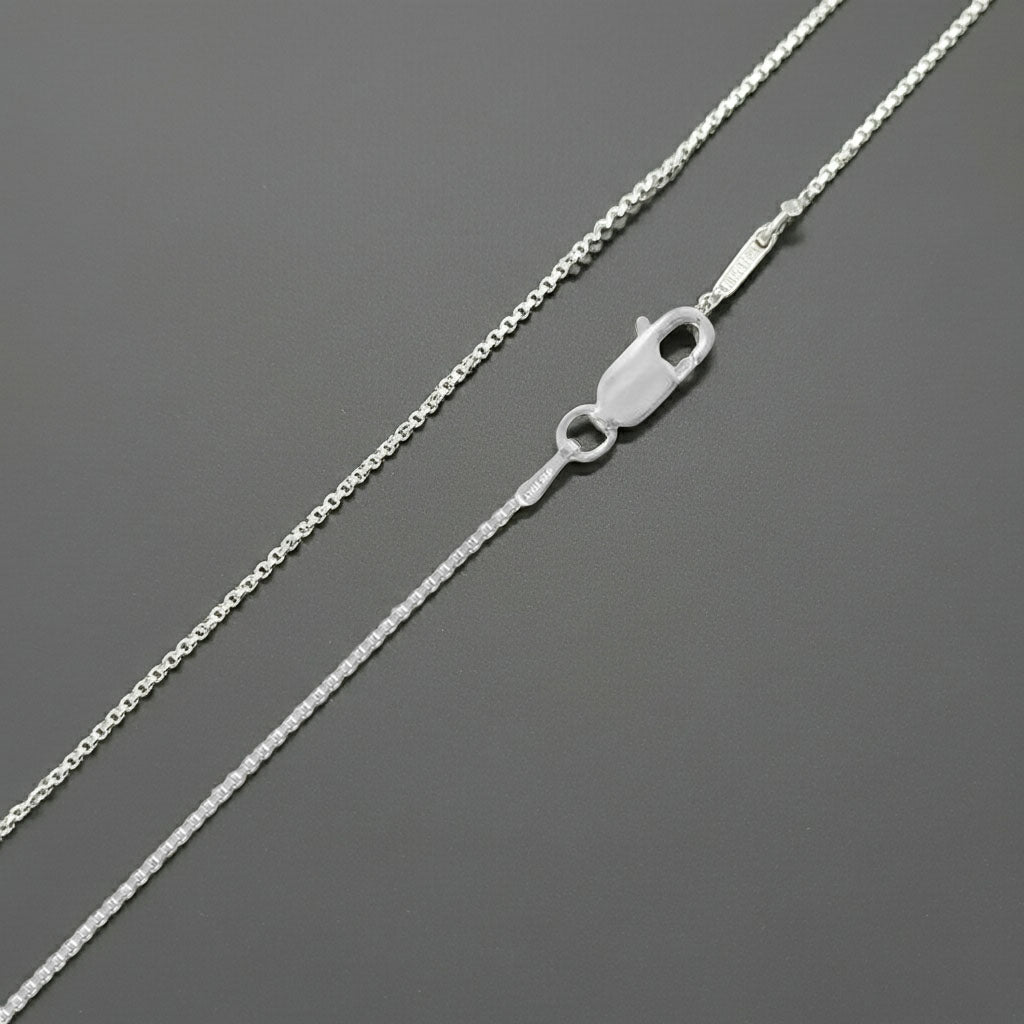 Box Chain Silver - 1mm Example