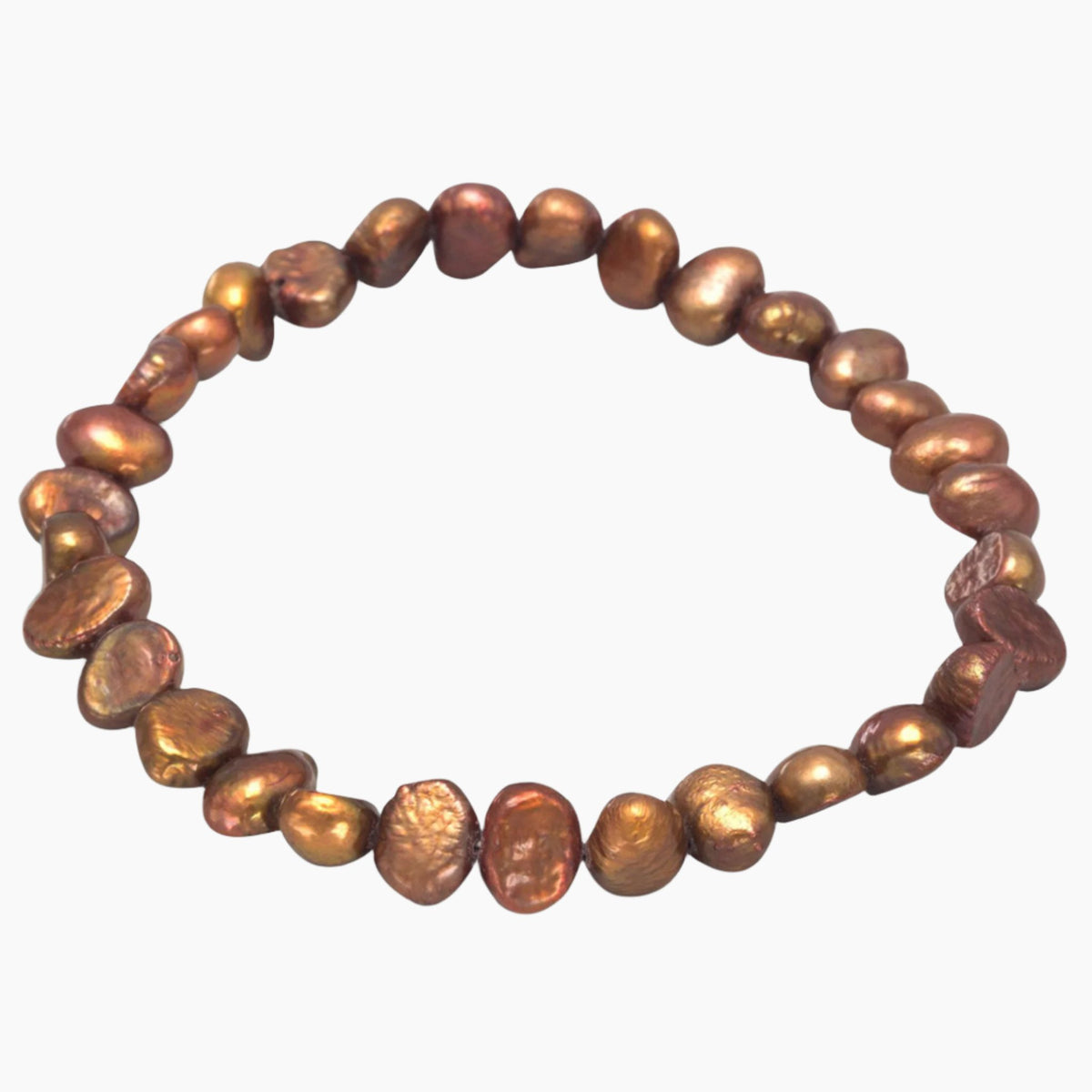 Bronze Freshwater Pearl Stretch Bracelet