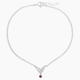 Butterfly with Crystal Charm Anklet