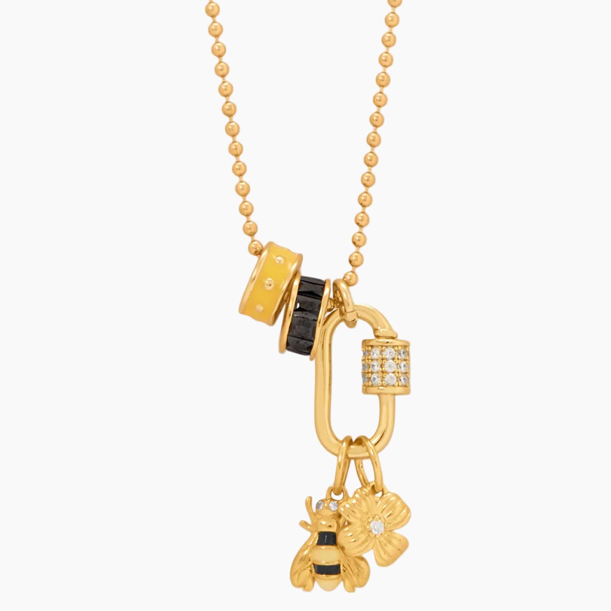 Buzzin' Beauty Gold Charm Necklace