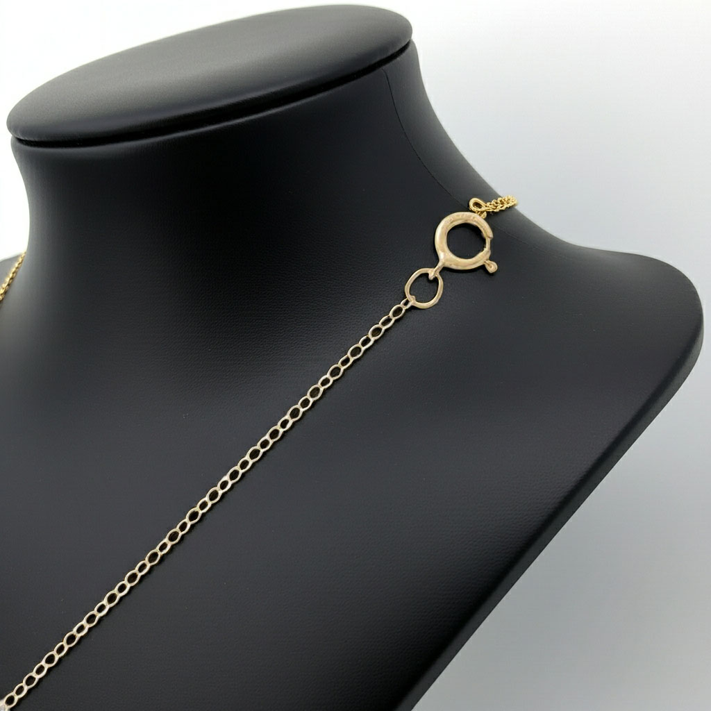 Cable Chain Gold - 1.5mm Clasp View