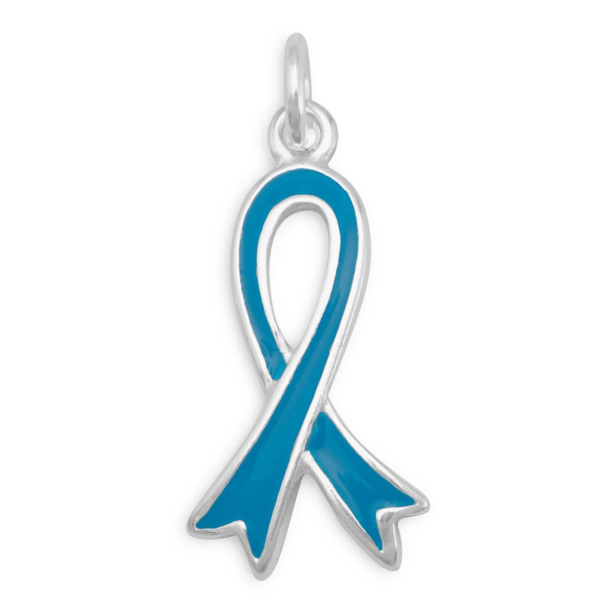 Cancer Awareness Teal Ribbon Charm