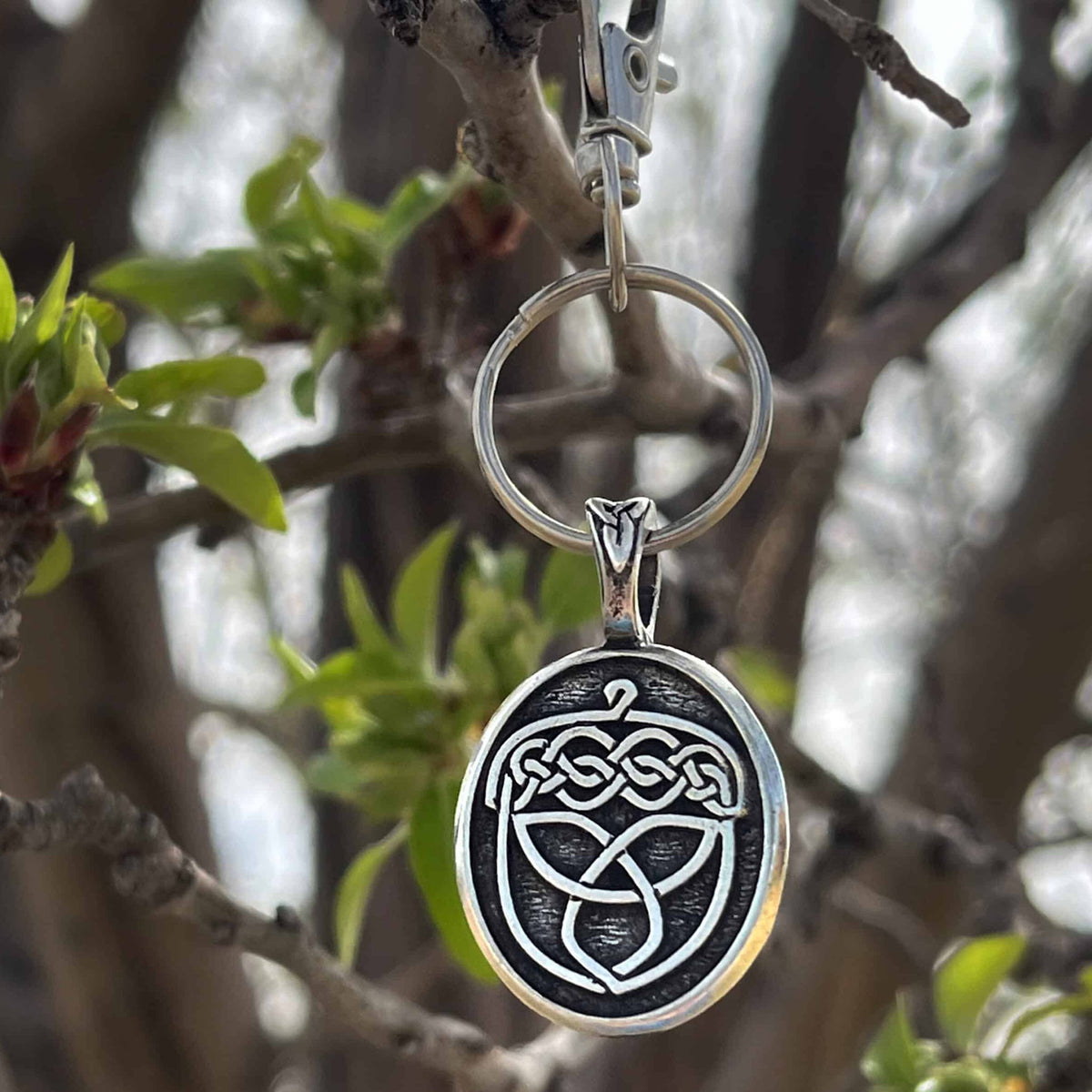 Celtic Acorn Design Bag Charm