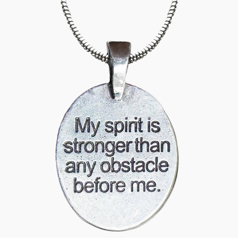 Celtic Acorn Design Pendant Necklace Inscription