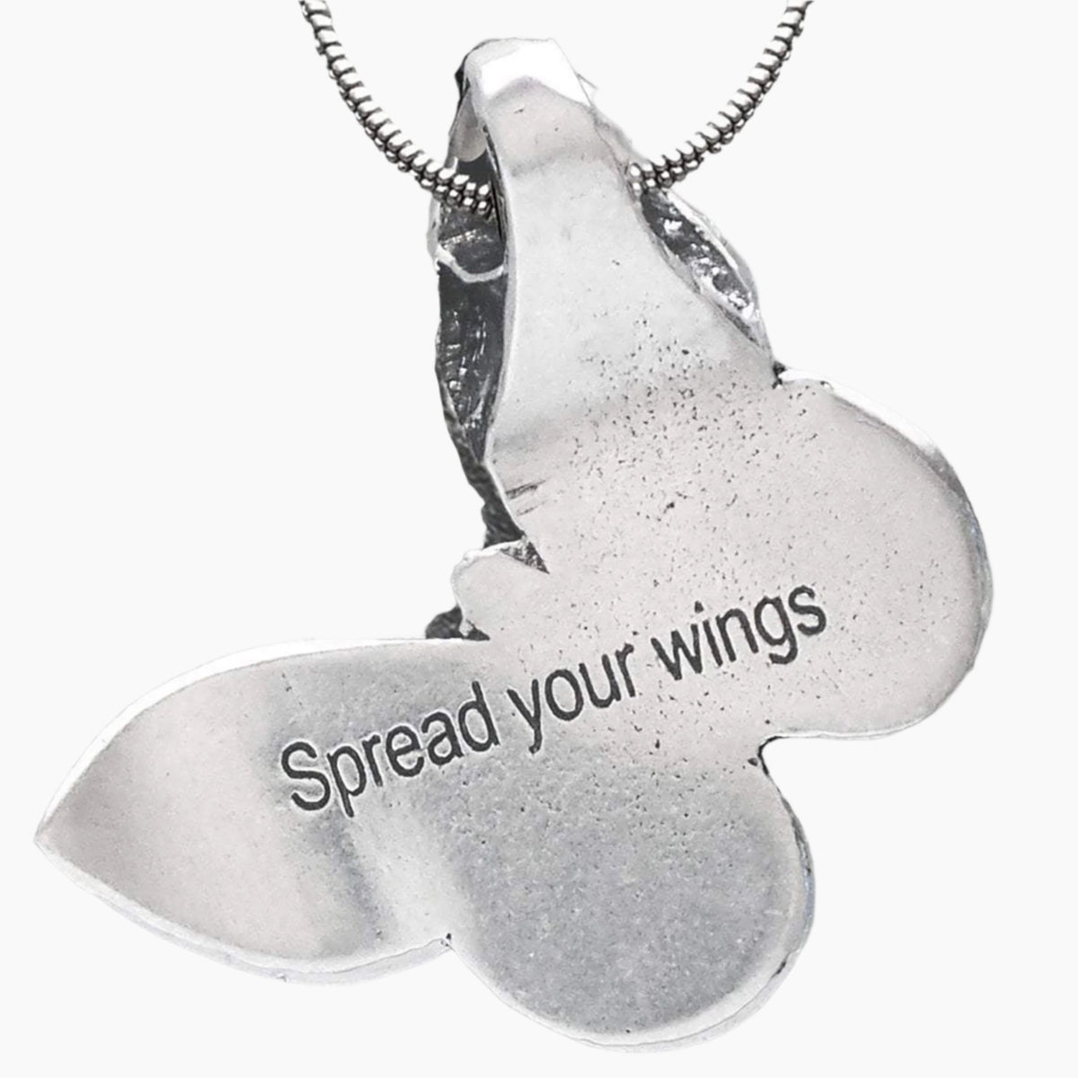 Celtic Butterfly Pendant Necklace Inscription