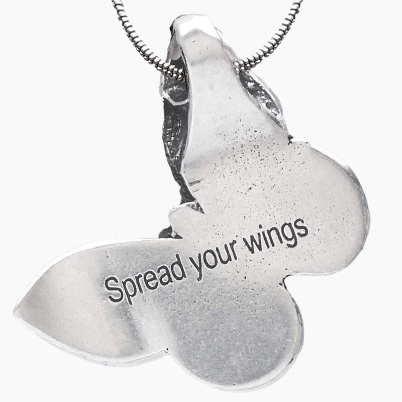 Celtic Butterfly Pendant Necklace Inscription