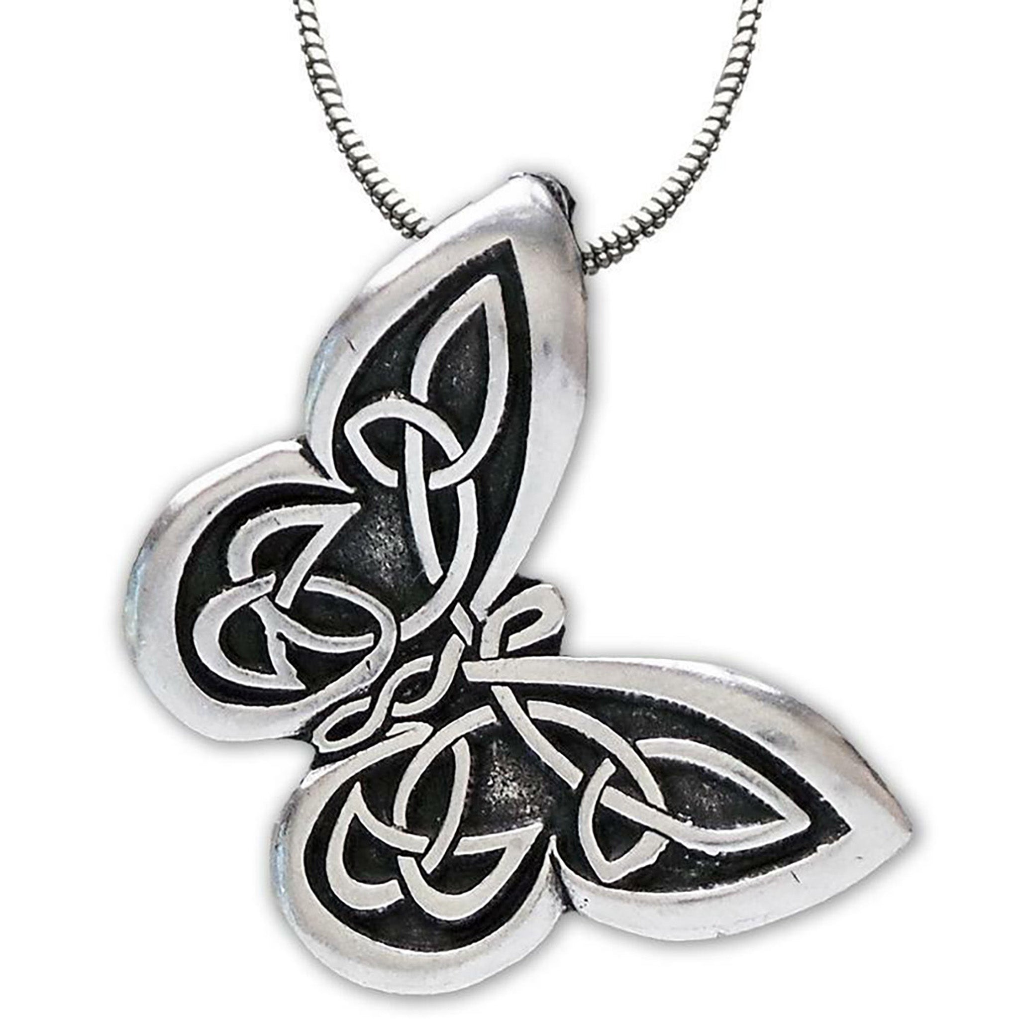 Celtic Butterfly Pendant Necklace