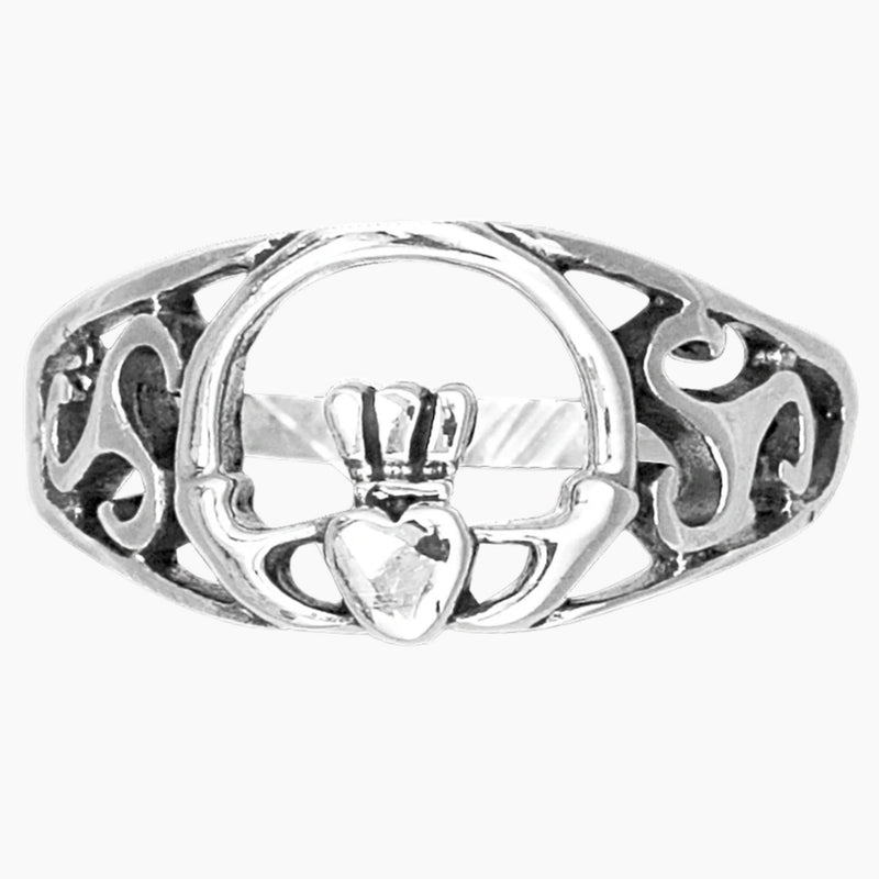 Celtic Claddagh Triskele Knot Ring