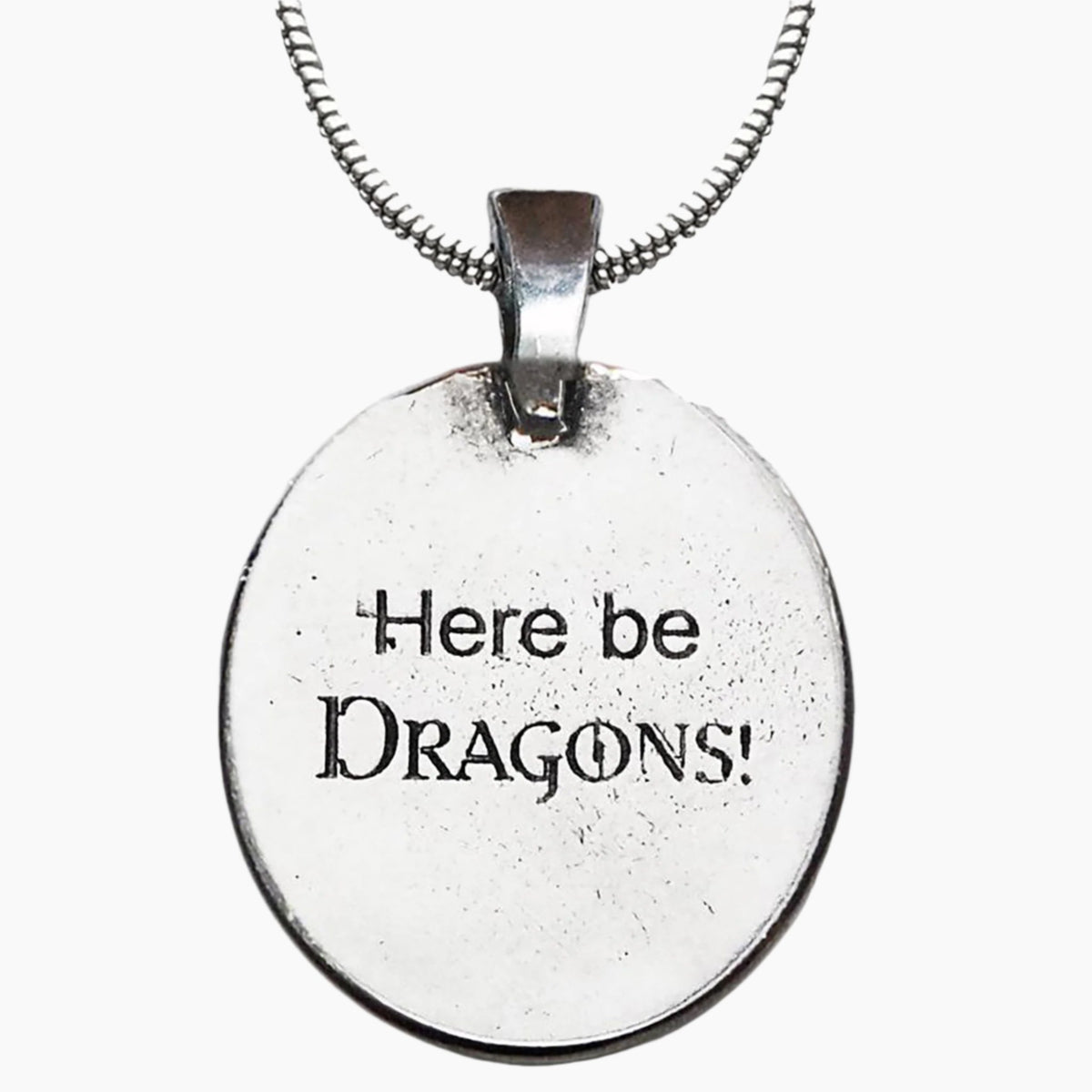 Celtic Dragon Design Pendant Necklace Inscription