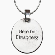 Celtic Dragon Design Pendant Necklace Inscription
