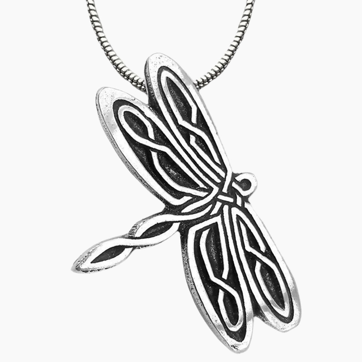 Celtic Dragonfly Pendant Necklace