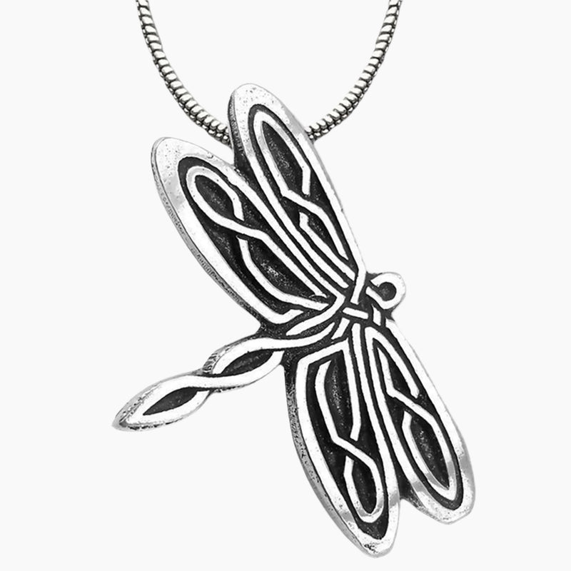 Celtic Dragonfly Pendant Necklace