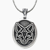 Celtic Fox Design Pendant Necklace